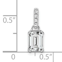14K White Gold White Topaz and Diamond Pendant-PM7410-WT-004-WA