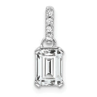 14K White Gold White Topaz and Diamond Pendant-PM7410-WT-004-WA