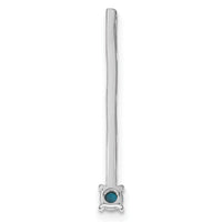 14k White Gold Turquoise and White Topaz Pendant-PM7415-BTQ-W