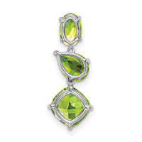 14k White Gold Peridot Chain Slide-PM7457-PE-W