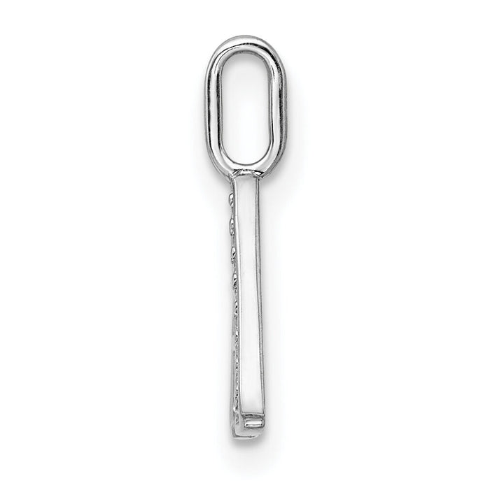 14K White Gold Diamond Letter A Initial Pendant-PM8365A-002-WA