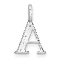 14K White Gold Diamond Letter A Initial Pendant-PM8365A-002-WA