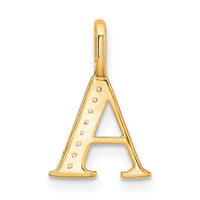14K Diamond Letter A Initial Pendant-PM8365A-002-YA