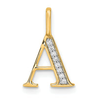14K Diamond Letter A Initial Pendant-PM8365A-002-YA