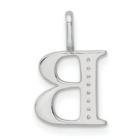14K White Gold Diamond Letter B Initial Pendant-PM8365B-002-WA
