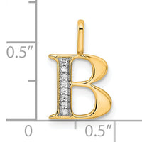 14k Diamond Letter B Initial Pendant-PM8365B-002-YA