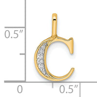 14k Diamond Letter C Initial Pendant-PM8365C-002-YA