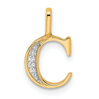 14k Diamond Letter C Initial Pendant-PM8365C-002-YA