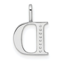 14K White Gold Diamond Letter D Initial Pendant-PM8365D-003-WA