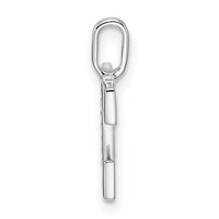 14K White Gold Diamond Letter E Initial Pendant-PM8365E-003-WA