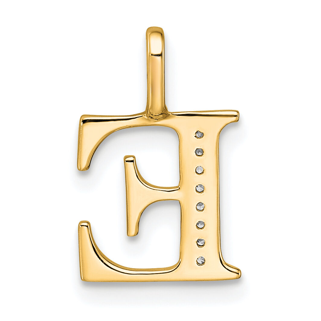14k Diamond Letter E Initial Pendant-PM8365E-003-YA