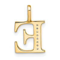 14k Diamond Letter E Initial Pendant-PM8365E-003-YA