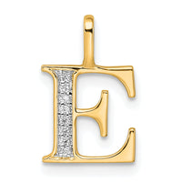 14k Diamond Letter E Initial Pendant-PM8365E-003-YA