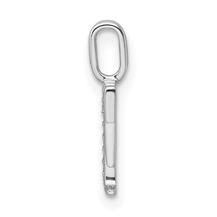 14K White Gold Diamond Letter F Initial Pendant-PM8365F-003-WA