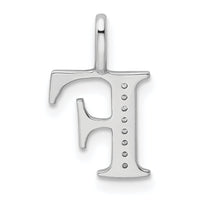 14K White Gold Diamond Letter F Initial Pendant-PM8365F-003-WA