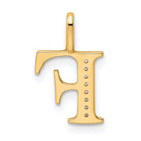 14k Diamond Letter F Initial Pendant-PM8365F-003-YA