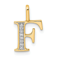 14k Diamond Letter F Initial Pendant-PM8365F-003-YA