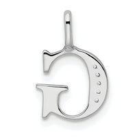 14K White Gold Diamond Letter G Initial Pendant-PM8365G-003-WA