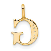 14k Diamond Letter G Initial Pendant-PM8365G-003-YA