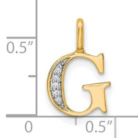 14k Diamond Letter G Initial Pendant-PM8365G-003-YA