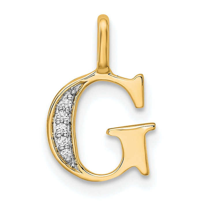 14k Diamond Letter G Initial Pendant-PM8365G-003-YA
