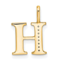 14k Diamond Letter H Initial Pendant-PM8365H-003-YA