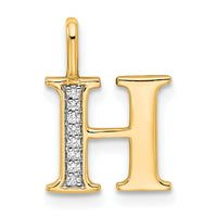 14k Diamond Letter H Initial Pendant-PM8365H-003-YA