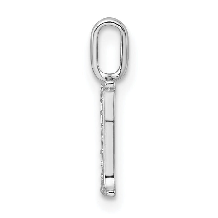 14K White Gold Diamond Letter I Initial Pendant-PM8365I-003-WA
