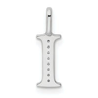 14K White Gold Diamond Letter I Initial Pendant-PM8365I-003-WA