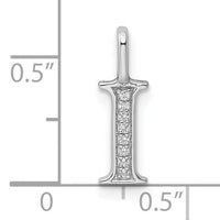 14K White Gold Diamond Letter I Initial Pendant-PM8365I-003-WA