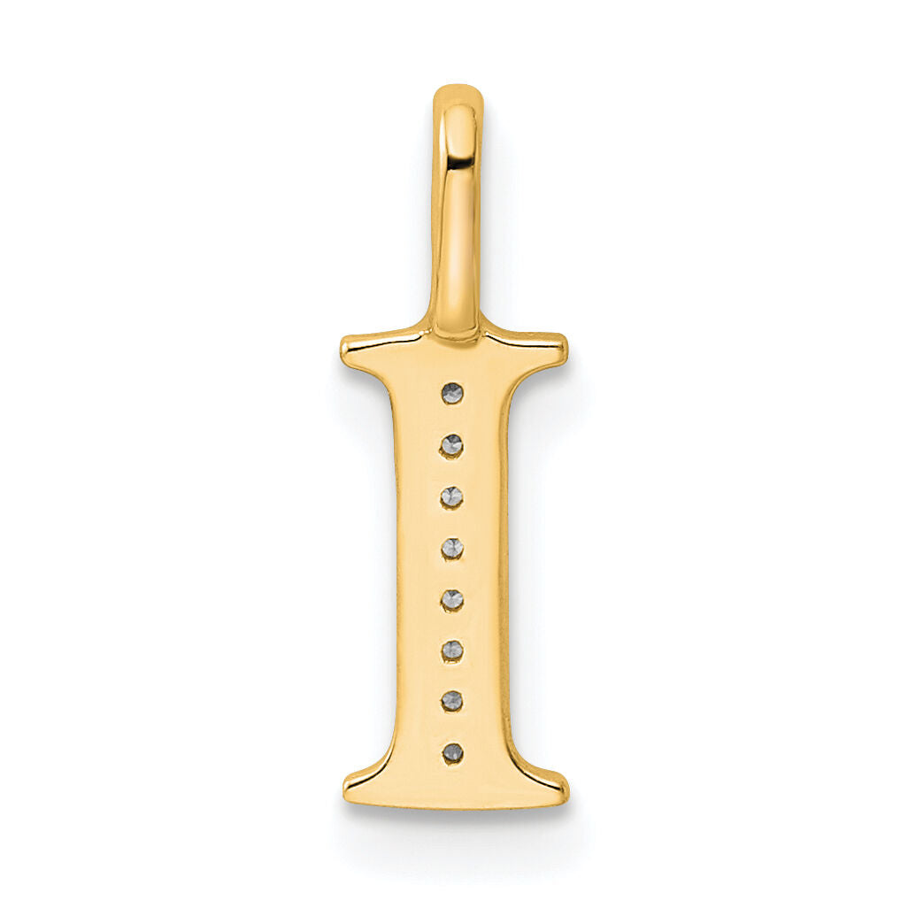 14k Diamond Letter I Initial Pendant-PM8365I-003-YA