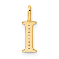 14k Diamond Letter I Initial Pendant-PM8365I-003-YA