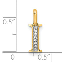 14k Diamond Letter I Initial Pendant-PM8365I-003-YA