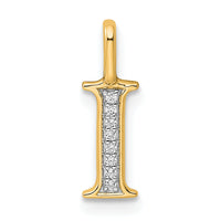 14k Diamond Letter I Initial Pendant-PM8365I-003-YA