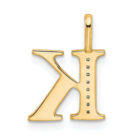 14k Diamond Letter K Initial Pendant-PM8365K-003-YA
