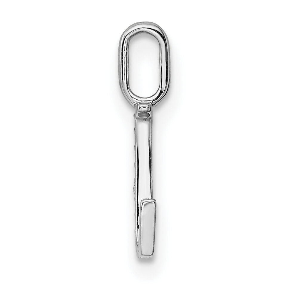 14K White Gold Diamond Letter L Initial Pendant-PM8365L-003-WA
