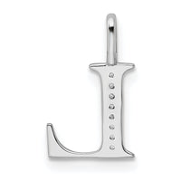 14K White Gold Diamond Letter L Initial Pendant-PM8365L-003-WA