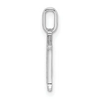 14K White Gold Diamond Letter M Initial Pendant-PM8365M-003-WA