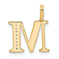 14k Diamond Letter M Initial Pendant-PM8365M-003-YA