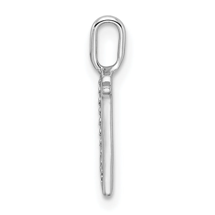 14K White Gold Diamond Letter N Initial Pendant-PM8365N-003-WA
