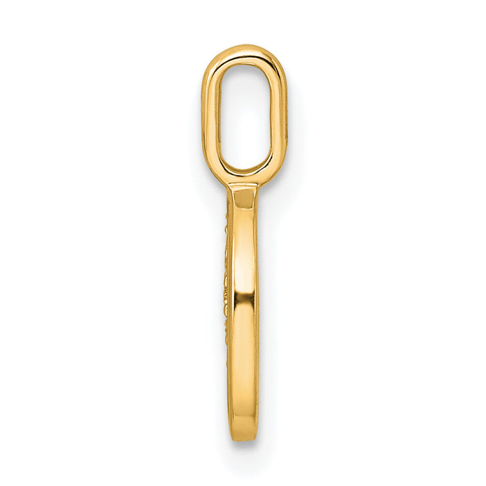 14k Diamond Letter O Initial Pendant-PM8365O-002-YA