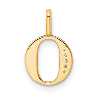 14k Diamond Letter O Initial Pendant-PM8365O-002-YA