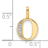 14k Diamond Letter O Initial Pendant-PM8365O-002-YA
