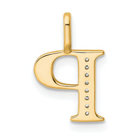 14k Diamond Letter P Initial Pendant-PM8365P-003-YA