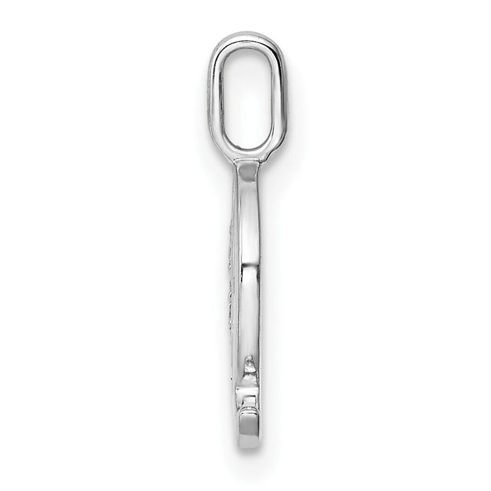 14K White Gold Diamond Letter Q Initial Pendant-PM8365Q-002-WA