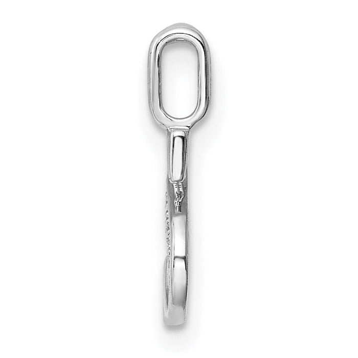 14K White Gold Diamond Letter S Initial Pendant-PM8365S-002-WA