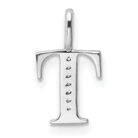 14K White Gold Diamond Letter T Initial Pendant-PM8365T-002-WA