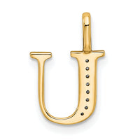 14k Diamond Letter U Initial Pendant-PM8365U-002-YA