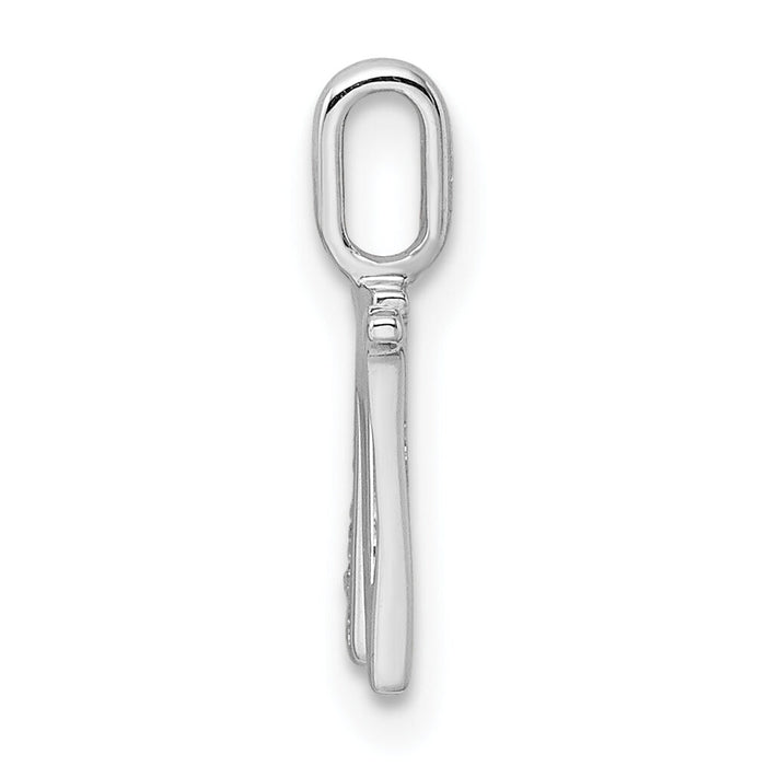 14K White Gold Diamond Letter W Initial Pendant-PM8365W-003-WA