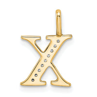 14k Diamond Initial X Pendant-PM8365X-004-YA